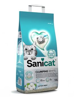 2 x Sanicat Katzenstreu zum Sonderpreis! - 2 x 10 l mit Baumwollduft