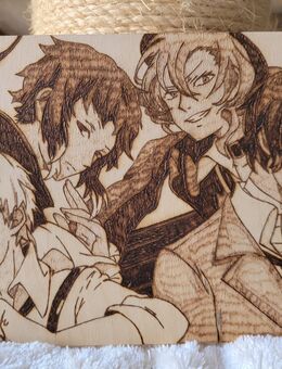 Bungo Stray Dogs Collage Brandmalerei A5 - Bietigheim-Bissingen Bietigheim