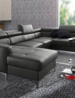 COTTA Polstergarnitur Sammy U-Form, (Set, Tiefe der Recamiere 169 cm), Set bestehend aus: Wohnlandschaft mit Kopfteilverstellung & Hocker