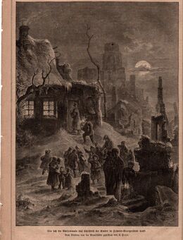 Alte Grafik : Wie sich die Gartenlaube das Christfest der Kinder in Johann - Georgenstadt denkt. , C. Heyn , Blatt 31cm x 22cm , Weihnachten , M7 - Görlitz