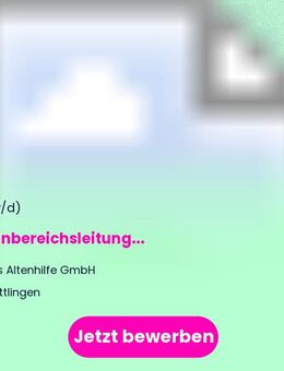 Wohnbereichsleitung (w/m/d) - Püttlingen