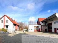 Kaufgelegenheit: Großes Wohn- u. Betriebsanwesen mit mod. EFH, groß.Werkstatt, Hallen, Büro, Garagen und 2.Wohnhaus z... - Memmelsdorf