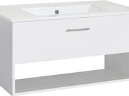 welltime Waschtisch Trento Light, 60cm, 80cm, 100cm, Keramik-Auflagebecken, 1 Auzug und 1 offenes Fach
