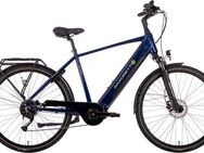 SAXONETTE E-Bike Cityrad Deluxe Sport Man, 9 Gang Shimano Alivio Schaltwerk, Kettenschaltung, Mittelmotor, 418 Wh, Pedelec, Elektrofahrrad für Damen u. Herren