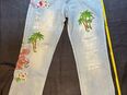 Seltene Bestickte orig Dolce&Gabbana Jeans Distressed Denim 32/32 in 50672