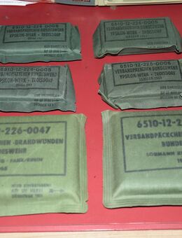6x Verbandspäckchen BUNDESWEHR 1963 & 1965 Sammler ungeöffnet - Radolfzell (Bodensee) Zentrum