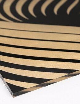 OTTO home Acrylglasbild Blätter - Acrylbilder mit Blattgold veredelt, Blumen, Blumenbilder, Blätter, Gemälde, Kunst (1 St), Goldveredelung, Handgearbeitet, Gerahmt, Edel