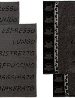 DDDDD Geschirrtuch Ristretto, (Set, 4-tlg), Combiset: 2 Küchentücher & 2 Geschirrtücher
