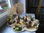 Hasenfamilie im Garten Ratags Holzdesign Handarbeit Erzgebirge Deutschland Osterdeko Deko Ostern 10,- - Flensburg