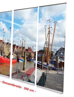 Bestatterbedarf, Dekoration: L-Banner Display -Krabbenkutter im Hafen, Hallenzubehör, Bestattungsbedarf - Wilhelmshaven Zentrum