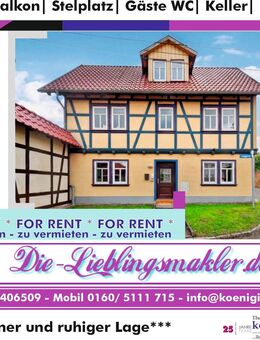 Atemberaubende große renovierte 5 Zimmer Maisonette Wohnung in ruhiger Lage mit Stellplatz, Balkon, Keller und Gäste WC - Hörselberg-Hainich