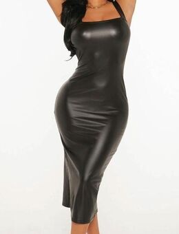 Enges Damen Kleid PU Leder mit breiten Schulterriemen / Farbe schwarz / Größe Petite S / NEU - Marl (Nordrhein-Westfalen)