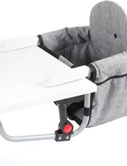 CHIC4BABY Tischsitz Relax, Melange Grau, platzsparend zusammenfaltbar