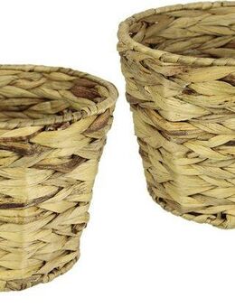 I.GE.A. Pflanzkübel Wasserhyazinthentopf, 2er Set Wasserhyazinthe Gefäß Blumentopfgeflochten Übertopf Vase Korb