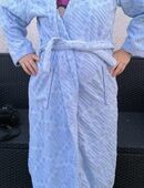 Bademantel Damen Bademantel hell blau Gr.40/42 Maritim in 52222