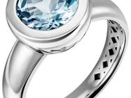 JOBO Fingerring, 925 Silber mit Blautopas