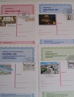 Briefmarken, 7 Ganzsachen, Bund, Sonderblätter - Erftstadt