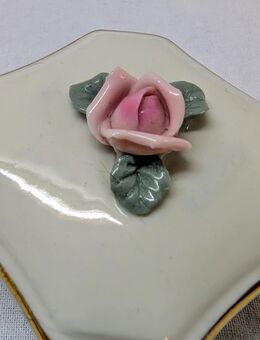 Dose Schmuck Schatulle Porzellan Neapel Gold Rose - Mendig