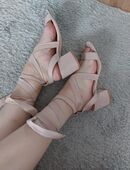 Rosa Damen Sandalen zum Binden 39 in 15741