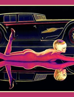 Tolles Blechschild Pin Up Girl mit Oldtimer 20x30 cm - München