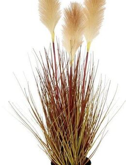 Kunstpflanze Pampasgras, I.GE.A., Höhe 75 cm, Im Metalltopf