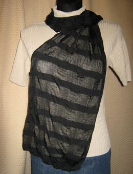 NEU * Elegant * edel * Long * langer * XL * Seiden- Chiffon * Schal * Tuch * Scarf "ANTONIO" schwarz * black * Gothic * - Riedlingen
