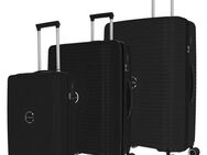 travelite Trolleyset ORBITA 4w S/M/L, 4 Rollen, (Set, 3 tlg., Hartschalen Trolleyset), Hartschalen-Koffer Kofferset Reiseset Handgepäck Aufgabegepäck