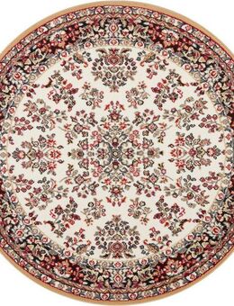HANSE Home Teppich Halton, rund, Höhe: 8 mm, Kurzflor, Orient Optik, mit Bordüre, robust, pflegeleicht, gekettelt