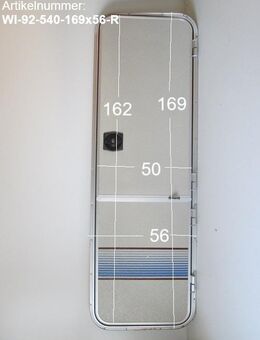 Wilk Wohnwagen Aufbautür ca. 169 x 56 bzw 162 x 50 gebraucht ohne Schlüssel (zB 540 EZ 92) (Eingangstür) Anschlag rechts - Schotten Zentrum
