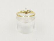 Damen Ring aus 14 kt Gold mit 0.03 ct Diamanten Gr 55 EU - Leimen Zentrum