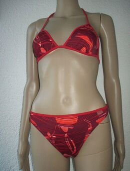 NEU * Blumen * Blüten * Flower- Power * Neckholder * Triangel * Bikini "etirel" Gr. 34- 36/ XS- S * 70B * rot und lachs- orange * - Riedlingen