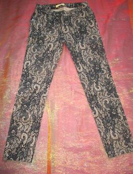 NEU * Ausgefallen * Lace Spitzen * Style * Swarovski * Glitzer * Strass * Kristall * Nieten * Jeans- Hose "BIBA by ESCADA" Gr. 36- 38/ S * schwarz * skin * nude * haut * - Riedlingen