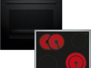 BOSCH Elektro-Herd-Set HND611LS67, mit Backwagen, Hydrolyse, Backwagen mit ausziehbarer Tür für bequemes Kochen & Backen