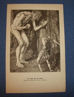 Robert Engels / Antike Kopie des Bildes " Der Riese und der Ritter " - Wuppertal