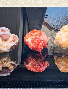 Drei Popcorn-Bilder im Set – Abholung nur, komplette Maße 1,20 m x 0,80 m (1 Bild leicht beschädigt) - Wiedergeltingen