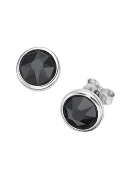 GIORGIO MARTELLO MILANO Paar Ohrstecker mit schwarzen Zirkonia, Silber 925