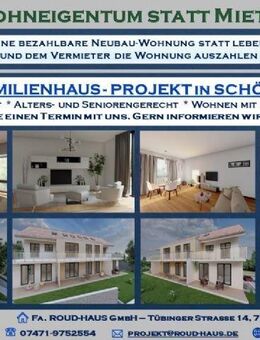 Leben im Neubau, Wohnung mit großen Räumen wie im Haus - Wohneigentum statt Miete ! - Schömberg (Regierungsbezirk Tübingen)