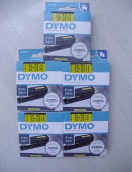 DYMO 5 Stück  Beschriftungsband D1 9mm x 7m schwarz / gelb NEU OVP - Saarbrücken