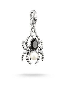 THOMAS SABO Charm-Einhänger True Romance Spinnen-Optik Charm - Original, mit Zirkonia (synth) und Süßwasserzuchtperle
