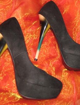 NEU * Ausgefallen * sexy * Plateau * High- Heels * Pumps ''Harald Glööckler * Pompöös'' Gr. 38/ 5 * schwarz * bunt * - Riedlingen