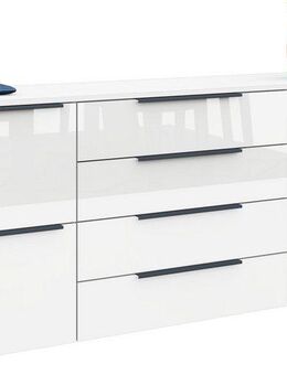 borchardt Möbel Sideboard Tom, Breite 166 cm, verstellbare Einlegeböden, lackierte Alu-Profilgriffe