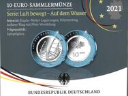 10 Euro Sammlermünze BRD 2021 "Luft bewegt - Auf dem Wasser" F, PP, Neu und OVP im Blister - Büren
