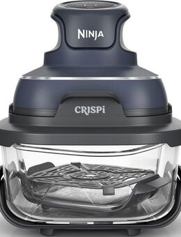 NINJA Heißluftfritteuse Ninja CRISPi 4-in-1 Tragbare Glas- Heißluftfritteuse Cyber Space - FN101EUGY, 1700 W, tragbar