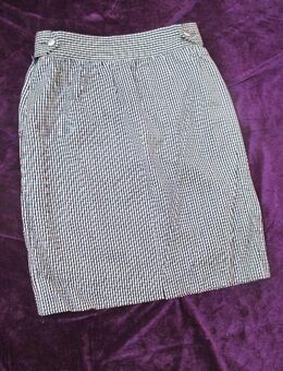 NEU * Elegant * Business * Ausgeh * Original VINTAGE * 100% Schurwolle * Karo * High Waist * Mini * Rock "ESCADA" Gr. 34- 36/ XS- S * schwarz * ivory * cremè * - Riedlingen