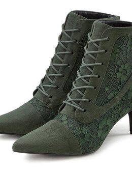LASCANA Schnürstiefelette in sexy Spitzen Optik, Stiefel