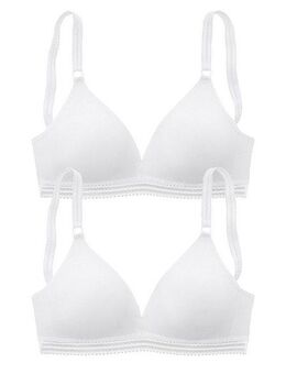 petite fleur Soft-BH (Packung, 2 Stück) ohne Bügel, in zierlichem Triangel Look