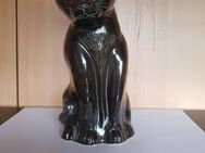 Keramik-Katze in schwarz 33 cm hoch - Hilgert