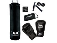 Hammer Boxsack Chicago (Set, 4-tlg., mit Boxhandschuhen, mit Sprungseil)
