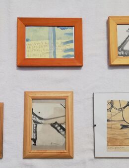6 abstrakte Kunstwerke in Original im Rahmen - Müllheim Zentrum