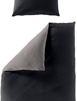 BIERBAUM Wendebettwäsche Modern Uni in Gr. 135x200 oder 155x220 cm, Renforcé, 2 teilig, Modernes Unidesign: Schlichte, elegante Optik für jedes Schlafzimmer
